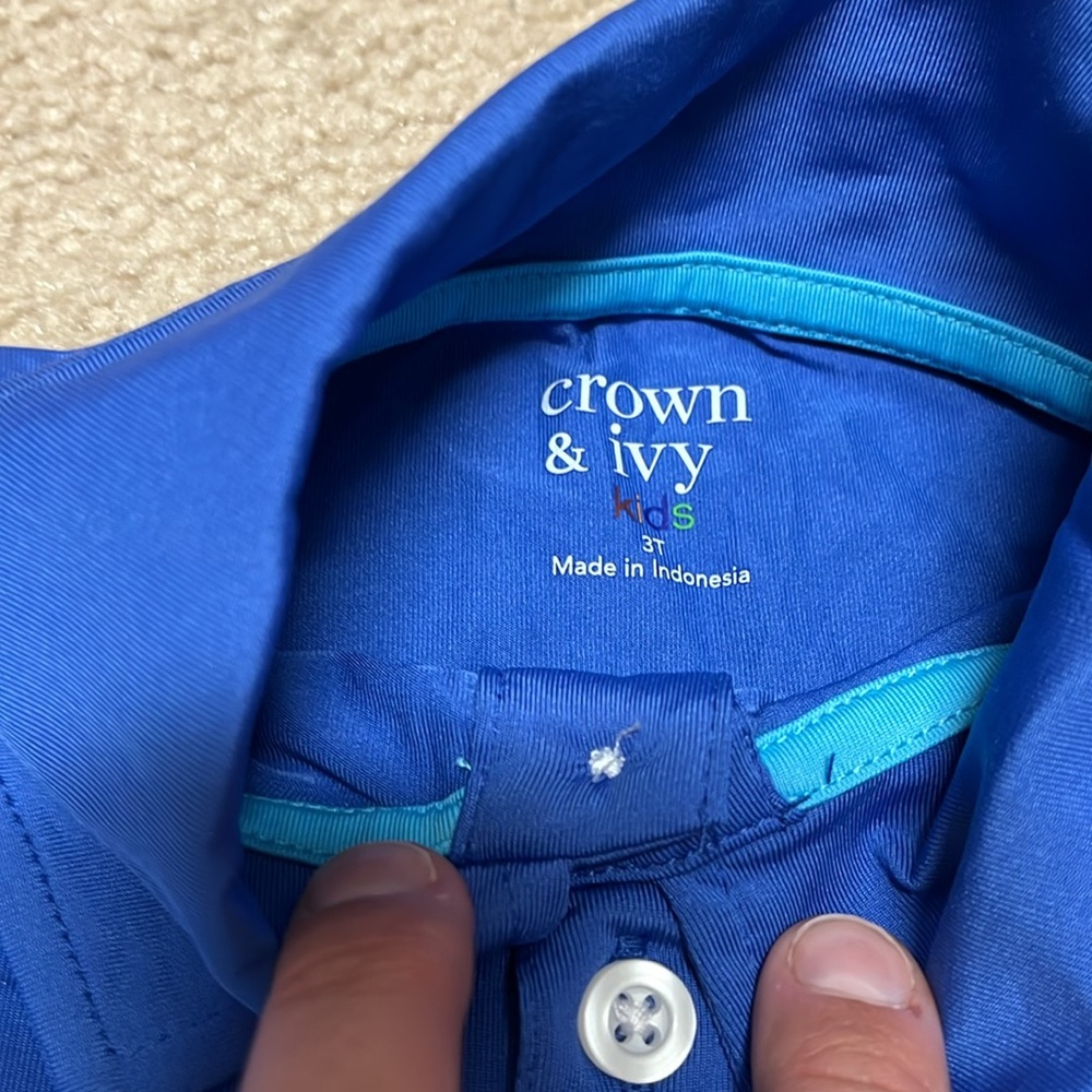 Crown & Ivy Boy’s Performance Polo NWOT - Picture 3 of 4